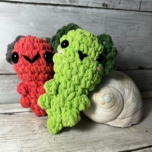 Axolotl plushy, handmade at North Bay Shop in Ocean Shores, WA. We ship to USA.