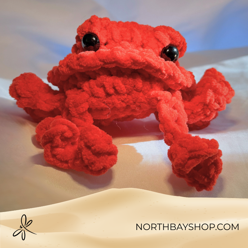 Crocheted Plushie Crab - Handmade
