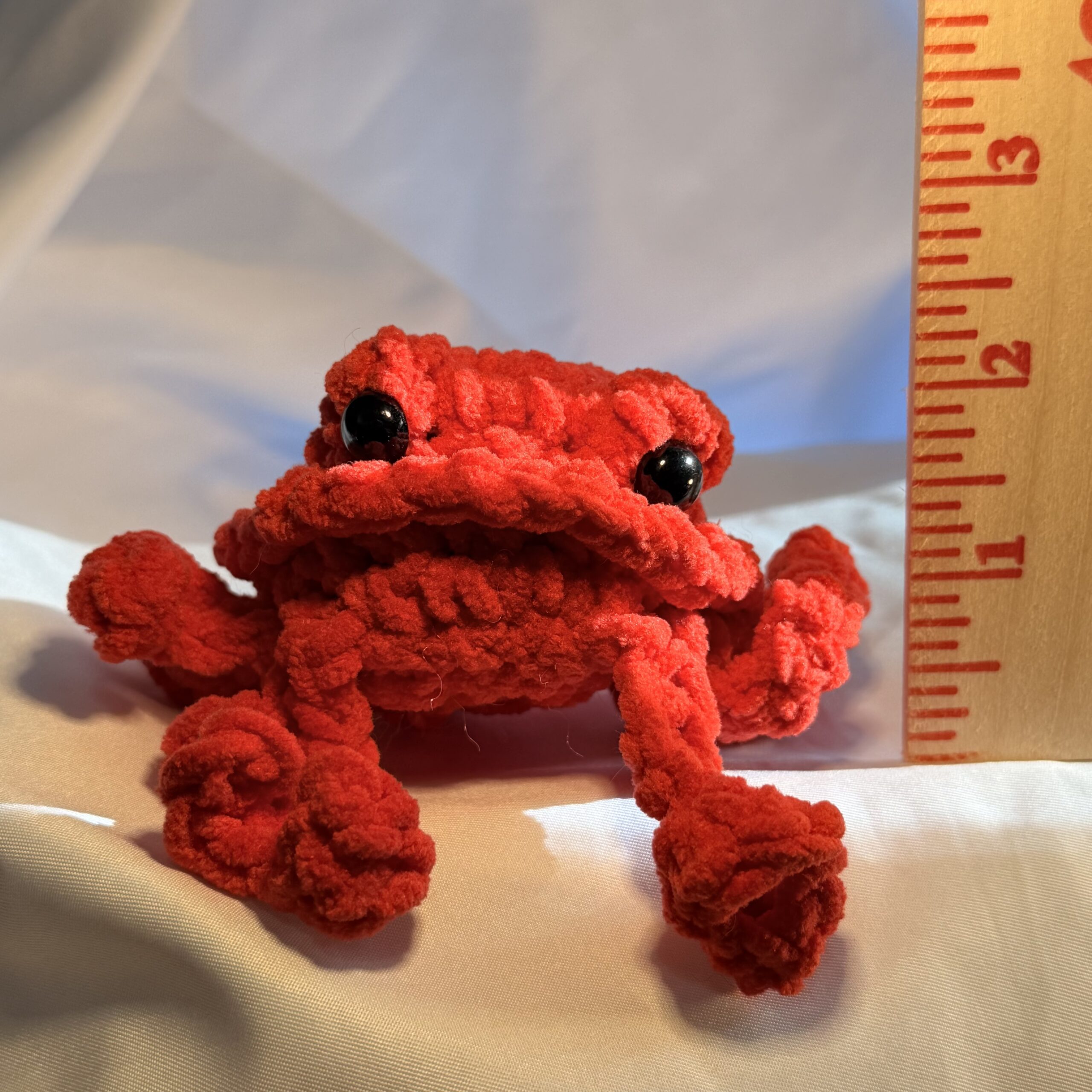 Crocheted Plushie Crab - Handmade - Image 2