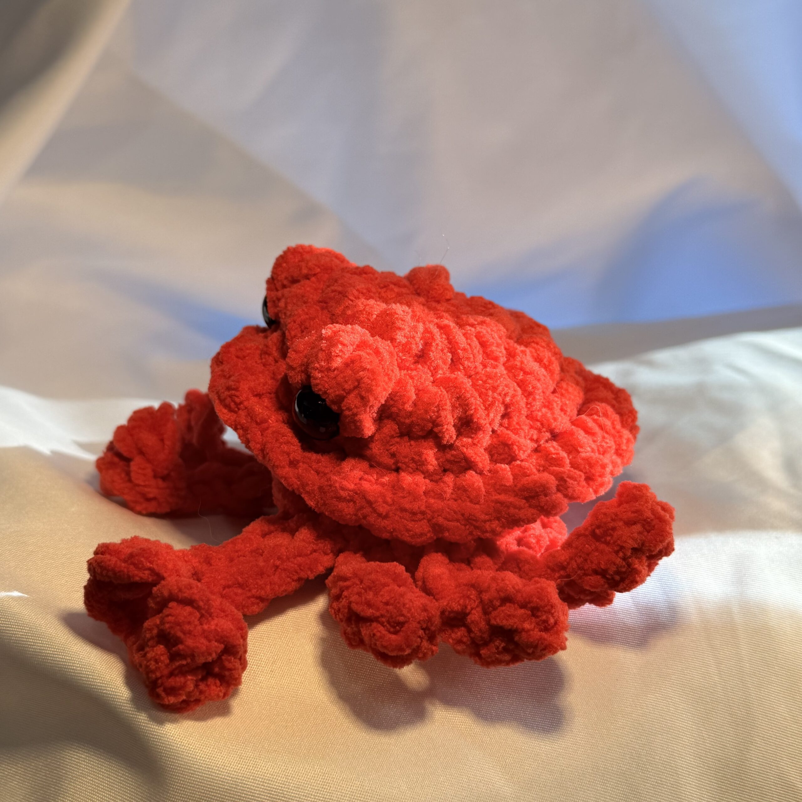 Crocheted Plushie Crab - Handmade - Image 3
