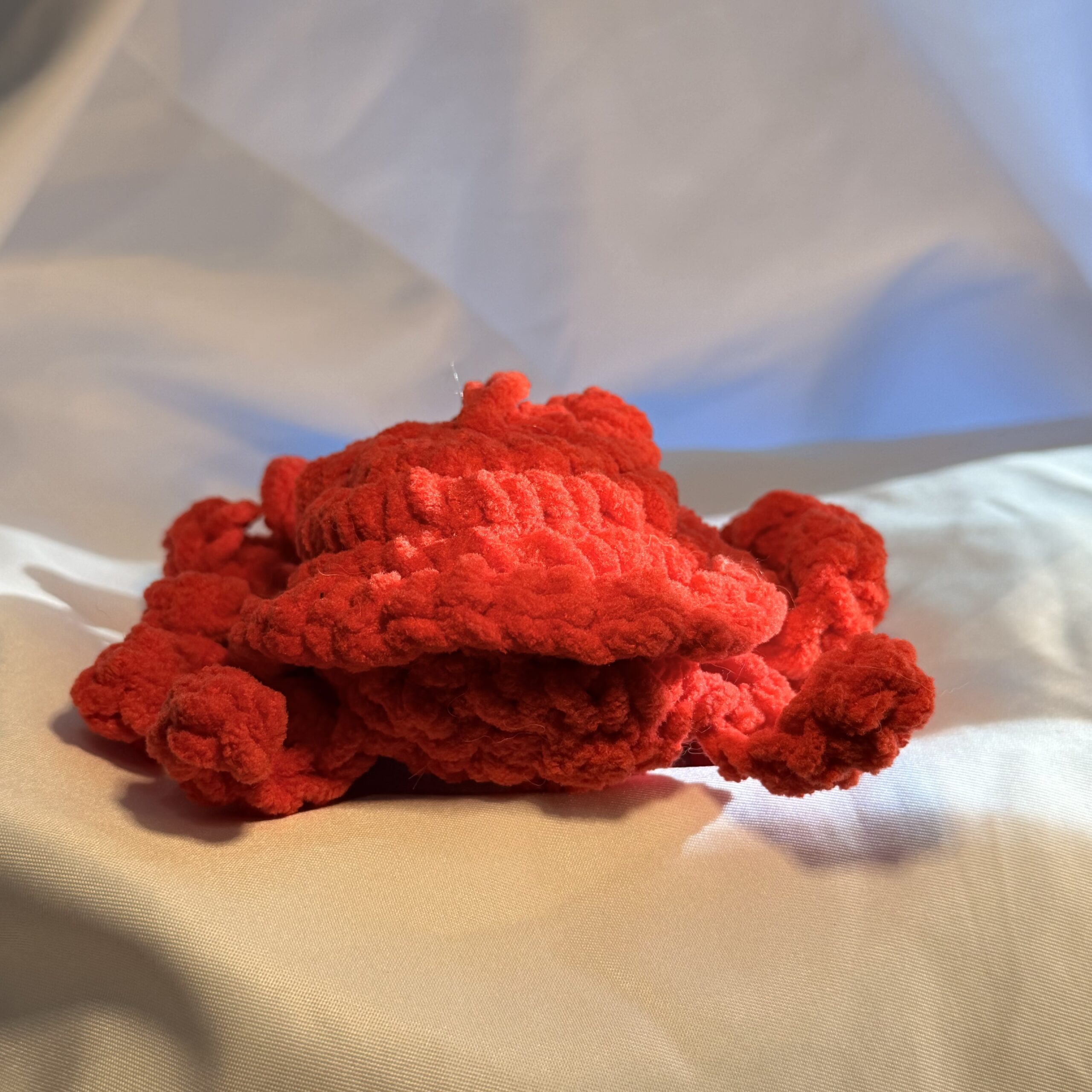 Crocheted Plushie Crab - Handmade - Image 4